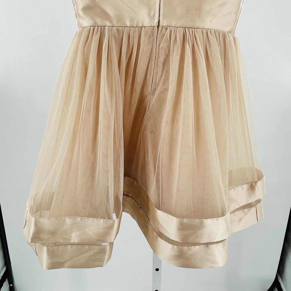 Speechless Kids Beige Chiffon Sleeveless Full Chiffon Skirt Formal Dress 10 - Picture 6 of 10